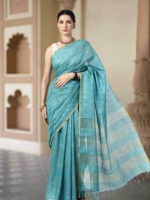 Ocean Blue Saree